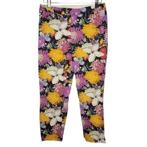 Elevenses Anthropologie‎ Size 4 Multicolored Floral Boho Cropped Pants